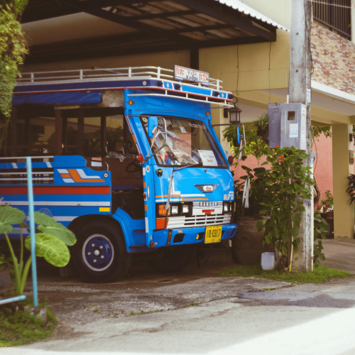 Blue bus Thailand